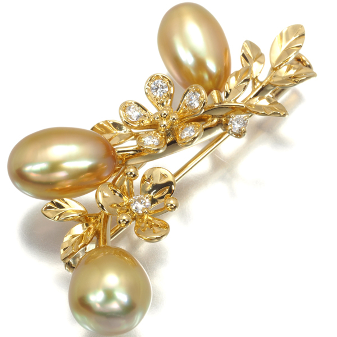 MIKIMOTO - ミキモト ブローチ ゴールデンパール 白蝶真珠 MIKIMOTO - ミキモト ブローチ ゴールデンパール 白蝶真珠