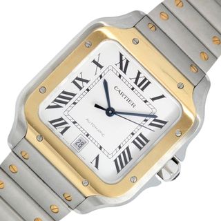 カルティエ(Cartier)の　カルティエ Cartier サントス ドゥ カルティエ LM W2SA0009 シルバー K18YG/SS 自動巻き メンズ 腕時計(その他)