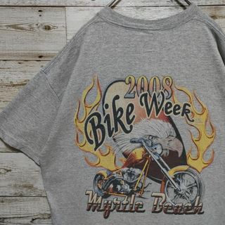 デルタ(DELTA)の【606】00s　USA古着08年デイトナバイクウィーク　プリント　半袖Tシャツ(Tシャツ/カットソー(半袖/袖なし))