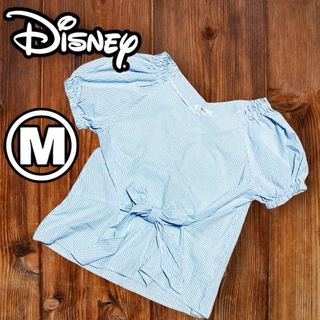 ディズニー(Disney)のDisney  ディズニー 半袖ブラウス しまむらコラボ アリエル ストライプ　(シャツ/ブラウス(半袖/袖なし))