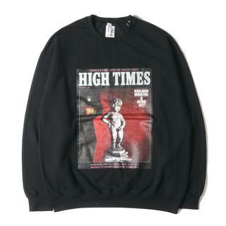 ワコマリア(WACKO MARIA)の美品 WACKO MARIA ワコマリア スウェット サイズ:XL 24SS HIGH TIMES クルーネック スウェットシャツ CREW NECK SWEAT SHIRT TYPE-1 ブラック 黒 トップス トレーナー コラボ【メンズ】【中古】\(スウェット)