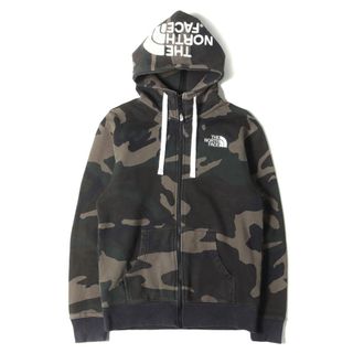 ザノースフェイス(THE NORTH FACE)のTHE NORTH FACE ノースフェイス パーカー サイズ:S 17AW フードロゴ 刺繍 ジップ スウェットパーカー NOVELTY REARVIEW FULLZIP HOODIE ウッドランドカモ トップス フーデッド 迷彩【メンズ】【中古】(パーカー)