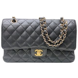 シャネル(CHANEL)の　シャネル CHANEL マトラッセ25 A01112　19番台 ブラック ゴールド金具 キャビアスキン レディース ショルダーバッグ(ショルダーバッグ)