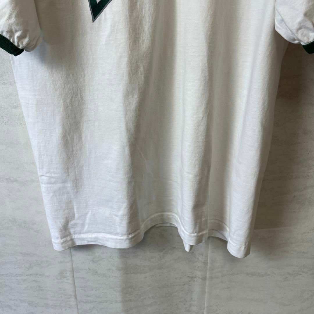 シングルステッチ　ビンテージTシャツ　リンガー　良配色　メンズ　古着　襟袖ライン メンズのトップス(Tシャツ/カットソー(半袖/袖なし))の商品写真