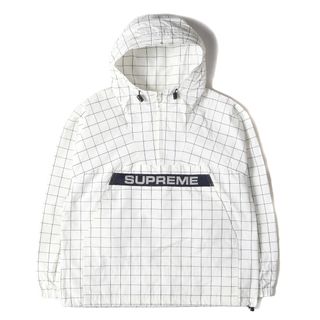 シュプリーム(Supreme)のSupreme シュプリーム ジャケット サイズ:S 19AW ウインドウペンチェック ロゴ ヘビーナイロン アノラック パーカー Heavy Nylon Anorak ブルゾン ハーフジップ プルオーバー フーディー ホワイト 白 アウター【メンズ】【中古】(その他)