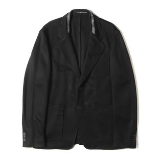 ジバンシィ(GIVENCHY)の美品 GIVENCHY ジバンシィ ジャケット サイズ:50 19AW ロゴテープ ラペル ストレッチ レーヨンナイロン ジャージー 2B テーラードジャケット アウター ブレザー ブラック 黒 上着【メンズ】【中古】(テーラードジャケット)