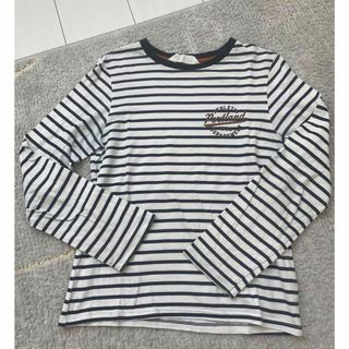 エイチアンドエム(H&M)のボーダー　長袖カットソー　ロンt  140(Tシャツ/カットソー)