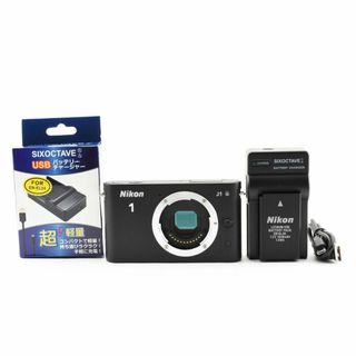 ニコン(Nikon)の超美品 ニコン NIKON 1 J1 ブラック デジタル ボディ C748(ミラーレス一眼)