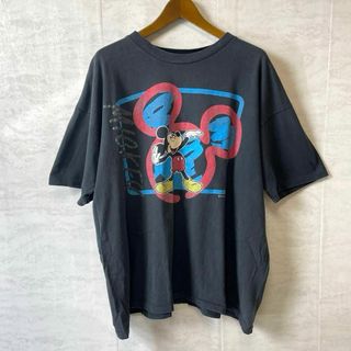 ディズニー(Disney)のビンテージ　オールドミッキー　シングルステッチ　80Ｓ90Ｓ古着　メンズTシャツ(Tシャツ/カットソー(半袖/袖なし))