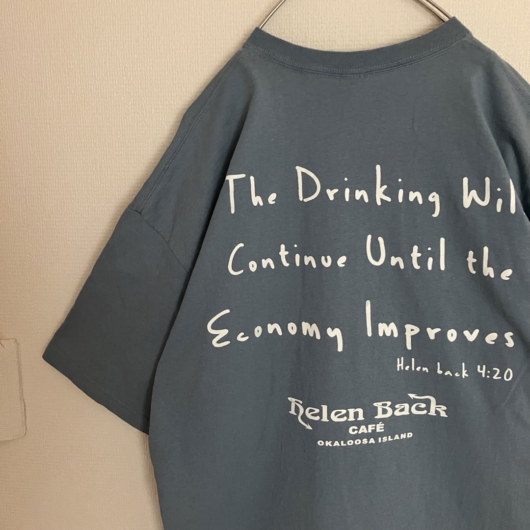 GILDAN(ギルタン)のヘレンバックカフェ雰囲気古着オールドデザインメッセージTシャツビッグロゴtシャツ メンズのトップス(Tシャツ/カットソー(半袖/袖なし))の商品写真