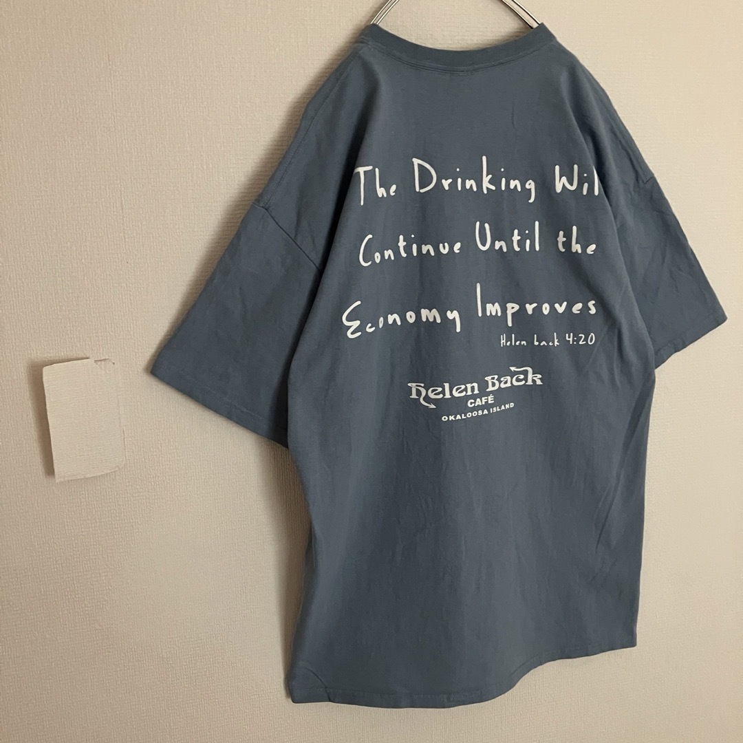 GILDAN(ギルタン)のヘレンバックカフェ雰囲気古着オールドデザインメッセージTシャツビッグロゴtシャツ メンズのトップス(Tシャツ/カットソー(半袖/袖なし))の商品写真