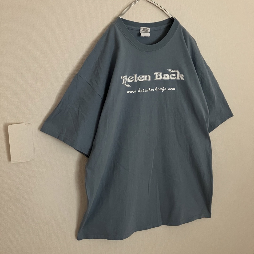 GILDAN(ギルタン)のヘレンバックカフェ雰囲気古着オールドデザインメッセージTシャツビッグロゴtシャツ メンズのトップス(Tシャツ/カットソー(半袖/袖なし))の商品写真