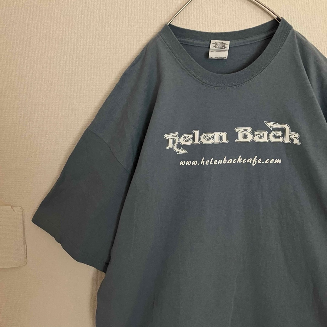 GILDAN(ギルタン)のヘレンバックカフェ雰囲気古着オールドデザインメッセージTシャツビッグロゴtシャツ メンズのトップス(Tシャツ/カットソー(半袖/袖なし))の商品写真