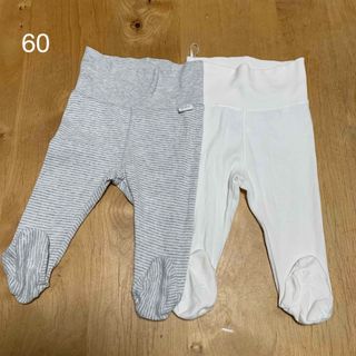 エイチアンドエム(H&M)のH&M ベビーボトム　ソックス付　60 男の子　2枚セット(パンツ)