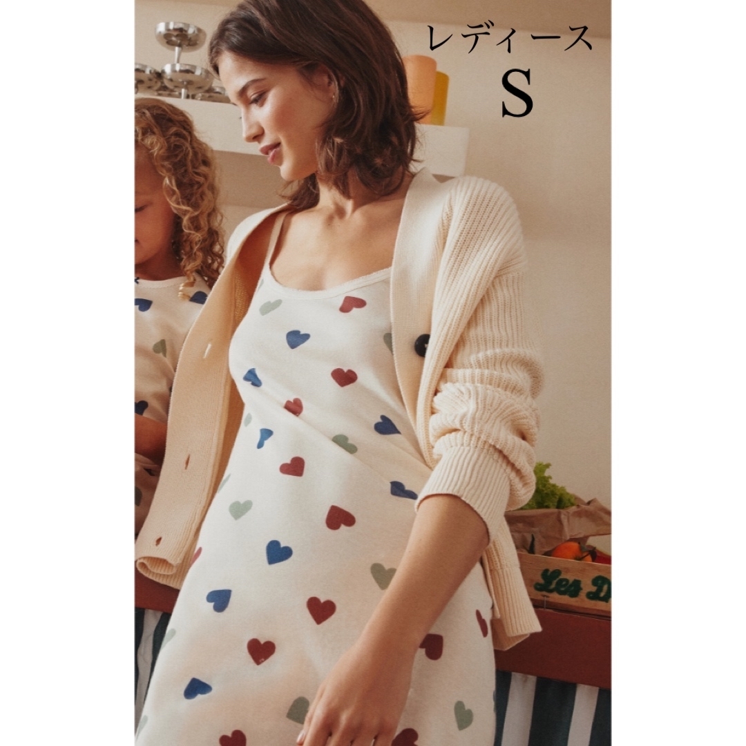 PETIT BATEAU(プチバトー)の新品 プチバトー  新作 キャミソール ワンピース ハート レディース S レディースのレディース その他(その他)の商品写真