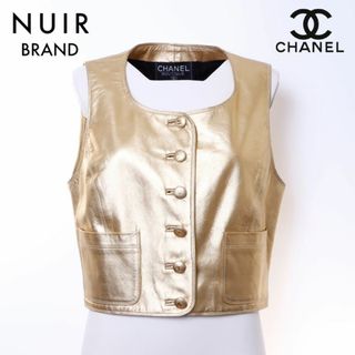 シャネル(CHANEL)のシャネル CHANEL ココボタン レザー 94A Size:42 ベスト(ベスト/ジレ)