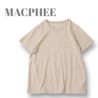 MACPHEE ソフトコットンクルーネックプルオーバー