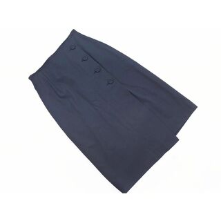 LAUTREAMONT ロートレアモン 巻き ラップ スカート size40/濃紺 ■■ レディース