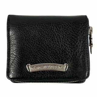 クロムハーツ(Chrome Hearts)のCHROME HEARTS クロムハーツ SQ ZIP BILL スクエア ジップ ビル レザー ウォレット 財布 ブラック 正規品 / 34085(折り財布)