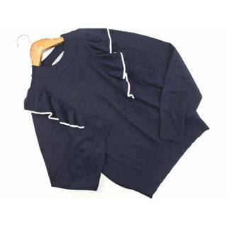 Rope' Picnic - Rope Picnic ロペピクニック フリル ニット セーター size38/紺 ■◇ レディース