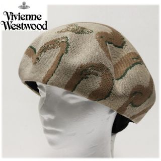 ヴィヴィアンウエストウッド(Vivienne Westwood)の《ヴィヴィアンウエストウッド》新品 ジャカードサーモベレー S~M(56~58)(ハンチング/ベレー帽)