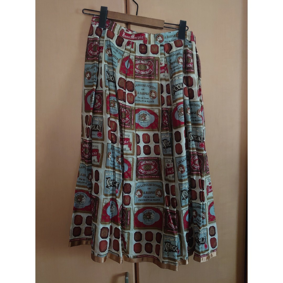 JaneMarple(ジェーンマープル)のショコラクラシックのドレススカートとリングのセット レディースのスカート(ひざ丈スカート)の商品写真