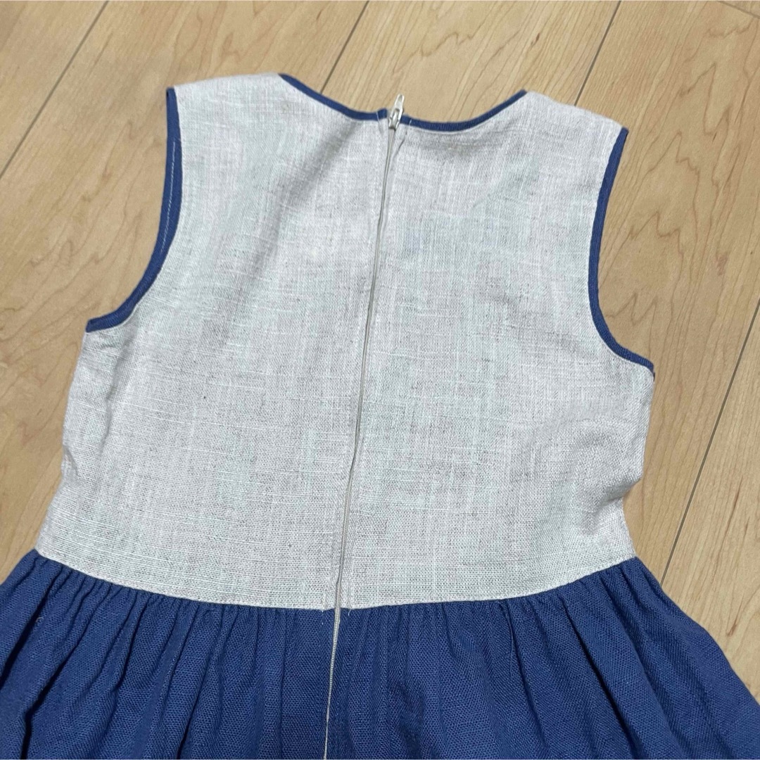 ワンピース　リネンブレンド キッズ/ベビー/マタニティのキッズ服女の子用(90cm~)(ワンピース)の商品写真