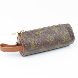 ルイヴィトン(LOUIS VUITTON)の美品 LOUIS VUITTON ルイヴィトン トロワ ボール ドゥ ゴルフ ゴルフボールケース 小物入れ ヴィンテージ  モノグラム ポーチ PVC ブラウン ユニセックス【中古】(ポーチ)