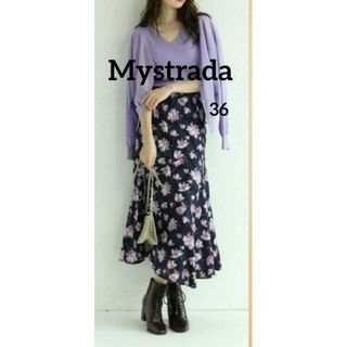 マイストラーダ(Mystrada)の♥️クリーニング済♥️【Mystrada 】36 シフォンジャガード切替スカート(ロングスカート)