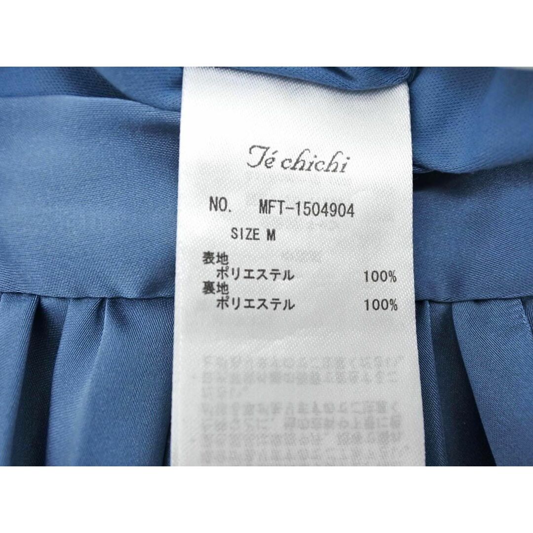 Techichi(テチチ)のTechichi テチチ サテン プリーツ スカート sizeM/青 ■■ レディース レディースのスカート(ロングスカート)の商品写真