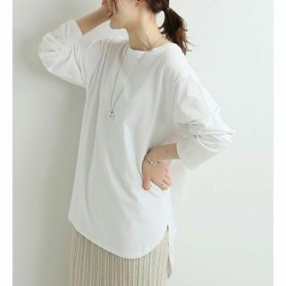 イエナ(IENA)の【 WHITE 】ラウンドテールプルオーバー IENA(Tシャツ(長袖/七分))