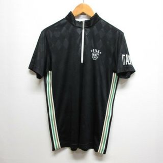 フィラ(FILA)のフィラ FILA GOLF ゴルフウェア 半袖 ハイネック シャツ M 黒 (ウエア)