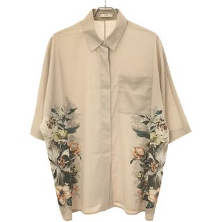 クラネ(CLANE)のCLANE クラネ 21SS PANEL FLOWER SHIRT パネルフラワーポリエステルシャツ 10108-3082 ベージュ系 1(シャツ/ブラウス(半袖/袖なし))