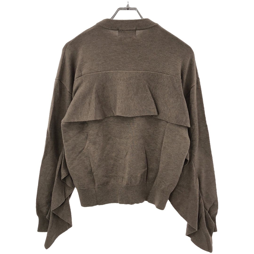 CLANE(クラネ)のCLANE クラネ 21AW BACK FRILL KNIT TOPS バックフリルニットトップス 19106-1301 ブラウン系 1 レディースのトップス(ニット/セーター)の商品写真