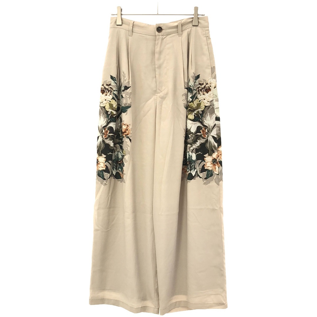 CLANE(クラネ)のCLANE クラネ 21SS PANEL FLOWER PANTS パネルフラワーポリエステルパンツ 10110-7082 ベージュ系 1 レディースのパンツ(その他)の商品写真