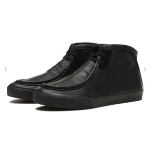 ヴァンズ(VANS)のVANS スニーカー　革靴　ハイカット　レザー　ブラック　black 27.5(スニーカー)