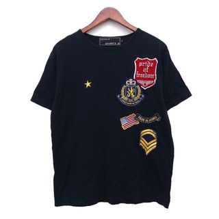 アヴィレックス AVIREX Tシャツ カットソー ワッペン 半袖 丸首