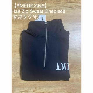 アパルトモンドゥーズィエムクラス(L'Appartement DEUXIEME CLASSE)のAMERICANA/アメリカーナ Half Zip Sweat Onepiece(ロングワンピース/マキシワンピース)