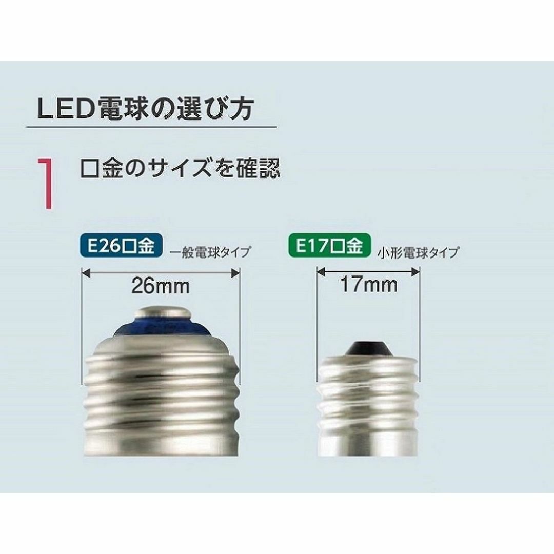 【新着商品】パナソニック LED電球 口金直径17mm 電球40W形相当 電球色 インテリア/住まい/日用品のライト/照明/LED(その他)の商品写真