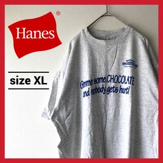 Hanes - 90s 古着 ヘインズ Tシャツ オーバーサイズ ライトグレー ゆるダボ XL 