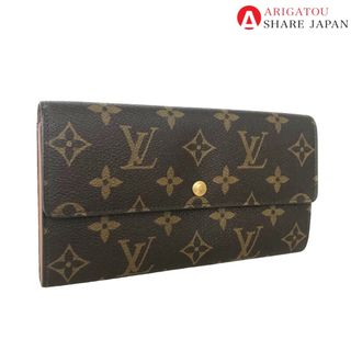 ルイヴィトン(LOUIS VUITTON)のLOUIS VUITTON ルイヴィトン 旧型 ポルトモネクレディ 長財布 レディース モノグラムキャンバス ブラウン 2つ折り 茶色 M61723 中古品【鑑定済】(財布)