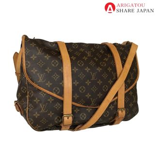 ルイヴィトン(LOUIS VUITTON)のLOUIS VUITTON ルイヴィトン ソミュール 43 クロスボディ ショルダーバッグ レディース モノグラムキャンバス ブラウン 斜め掛け 肩掛け 茶色 M42252 中古品【鑑定済】(ショルダーバッグ)