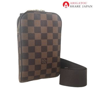 ルイヴィトン(LOUIS VUITTON)のLOUIS VUITTON ルイヴィトン ジェロニモス ボディバッグ ウエストバッグ メンズ ダミエキャンバス ブラウン斜め掛け 茶色 N51994 中古品【鑑定済】(ウエストポーチ)