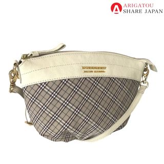 バーバリーブルーレーベル(BURBERRY BLUE LABEL)のBURBERRY BLUE LABEL バーバリーブルーレーベル ポシェット スリングバッグ ショルダーバッグ レディース PVCコーティングキャンバス カーキグリーン 斜め掛け 肩掛け E2107 701 02 中古品【鑑定済】(ショルダーバッグ)