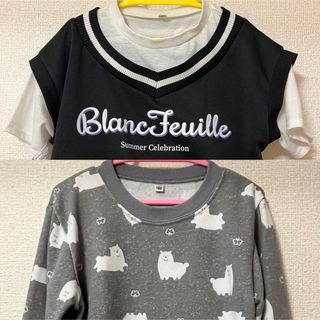 ニシマツヤ(西松屋)の120㎝　子ども服　まとめ売り　女の子　重ね着風Tシャツ　トレーナー(Tシャツ/カットソー)