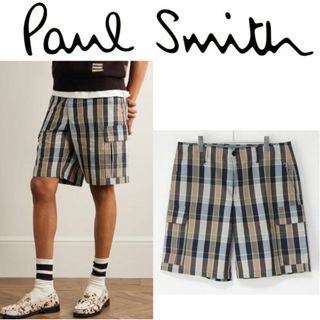 ポールスミス(Paul Smith)のコラボ！新品【ポールスミス×POP】カーゴハーフパンツ S(大きめ w82)(ショートパンツ)