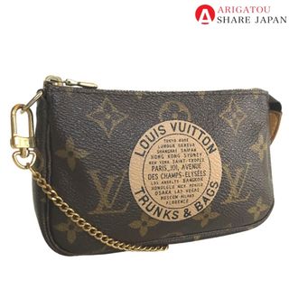 ルイヴィトン(LOUIS VUITTON)のLOUIS VUITTON ルイヴィトン ミニポシェット アクセソワール T&B ポーチ レディース モノグラムキャンバス ブラウン 茶色 M60153 中古品【鑑定済】(ポーチ)