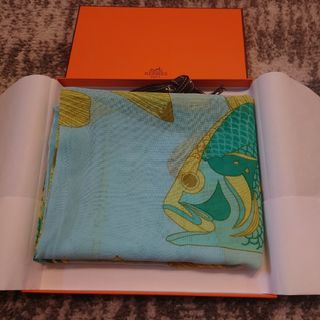 エルメス(Hermes)のHERMES エルメス　大判　スカーフ　ストール　パレオ(バンダナ/スカーフ)