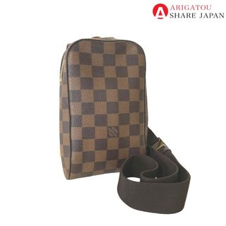 ルイヴィトン(LOUIS VUITTON)のLOUIS VUITTON ルイヴィトン ジェロニモス クロスボディ ボディバッグ メンズ ダミエキャンバス ブラウン 斜め掛け 肩掛け 茶色 N51994 中古品【鑑定済】(ボディーバッグ)