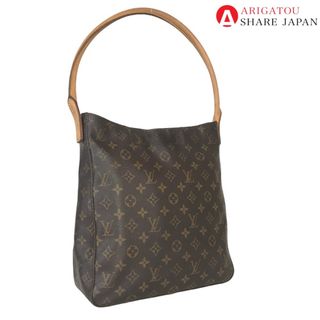 ルイヴィトン(LOUIS VUITTON)のLOUIS VUITTON ルイヴィトン ルーピング GM スリングバッグ ショルダーバッグ レディース モノグラムキャンバス ブラウン 肩掛け 茶色 M51145 中古品【鑑定済】(ショルダーバッグ)